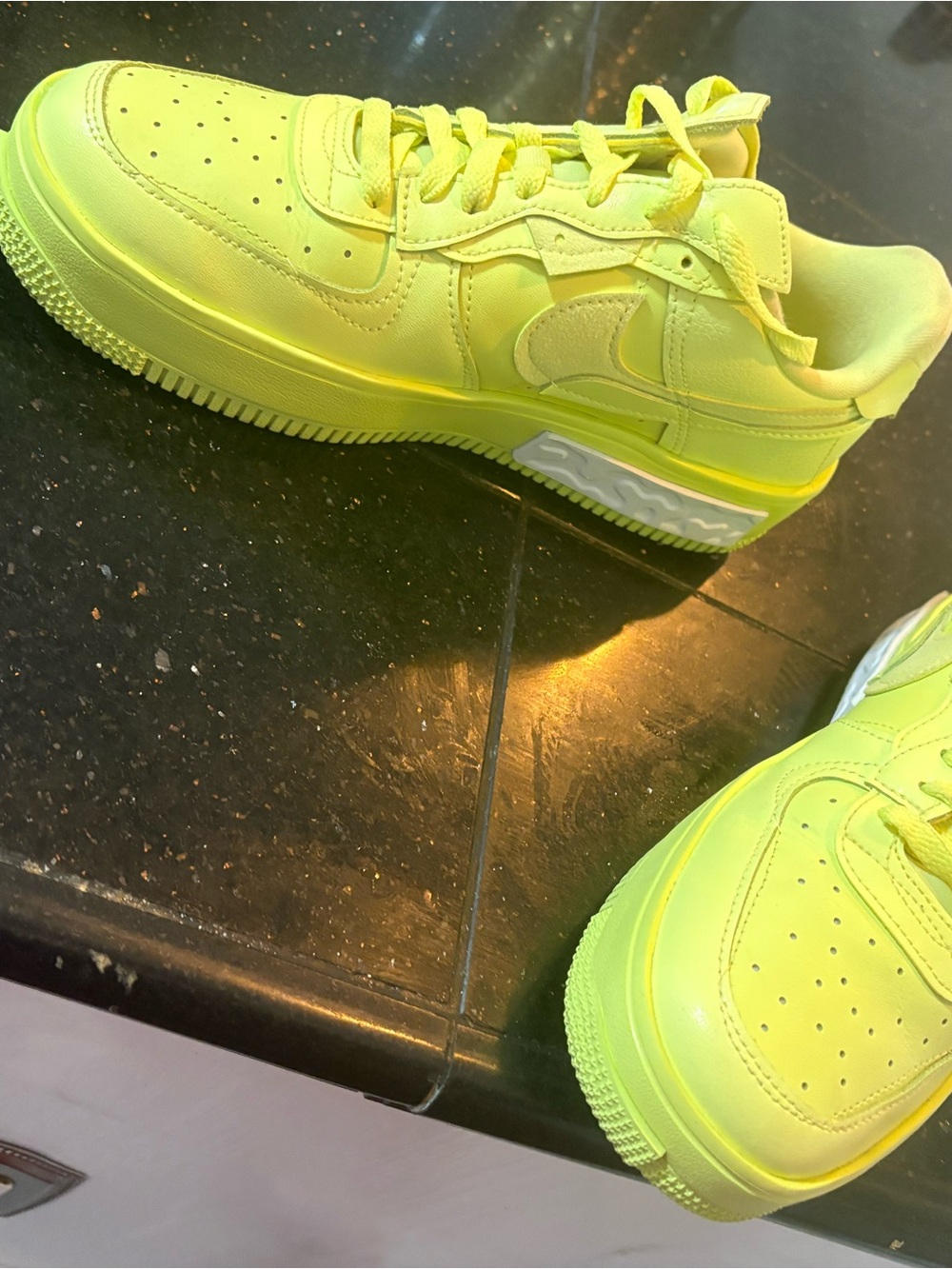 Nike Kids Neon Yellow Low-Top Sneakers